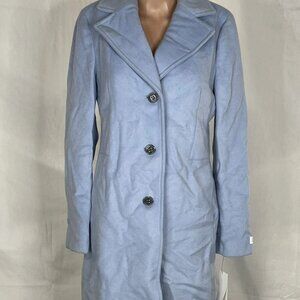 Calvin Klein Blue Wool Blend Coat